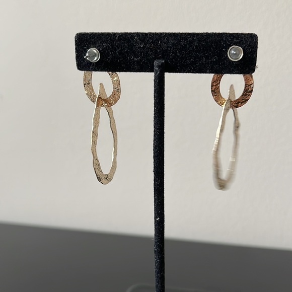 Panacea Textured Link Drop Earrings - Picture 6 of 7